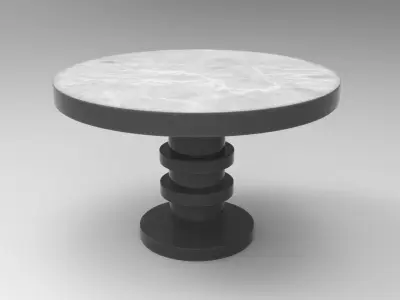 Shino Dining Table Low-poly 3D model