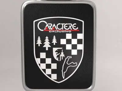 Caractere car  metal logo keychain 3d model  3D model