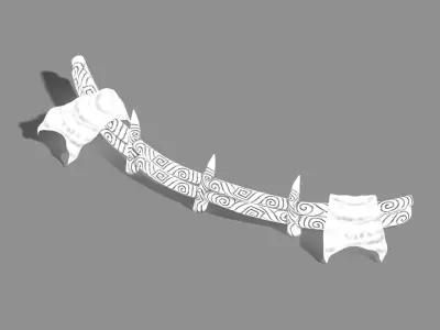 Stone Town Magic Cave - Stone Bone - Flag 02 3D model