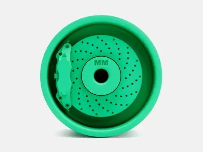 15x10 Smoothie Wheel and Brake 3D print model