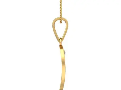 Solitaire Women Pendant 3dm STL OBJ FBX Renders Details 3D print model 67