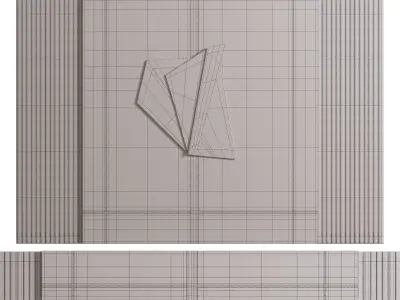 wall panels 023 3D model purchase