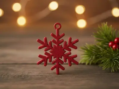  snowflake ornament 3D print model