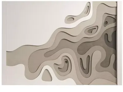 Decorativ panel wave 26 3D model