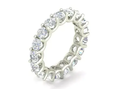 U Shaped Eternity Ring 3 point 8 mm stone size swiss 11 and EU51 3D print model