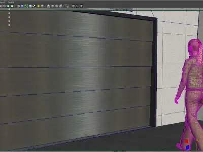 Car picking animation in parking lot 3D model