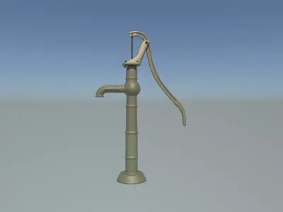 water pump Free low-poly 3D model