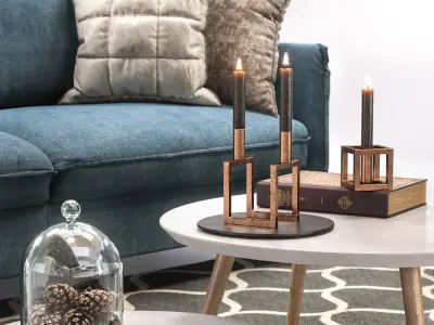 Chic sofa and armchair 3D model