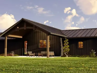 Modern Luxury Bungalow House 3D Model Spacious 2 Bed Design  3D model