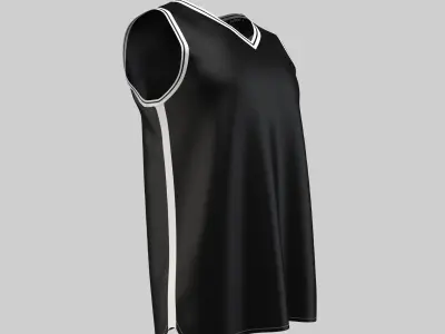 Men tank top Marvelous Designer UV map 3D model