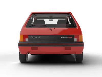 Peugeot 205 GTI 1 6 1992 3d model 3D model