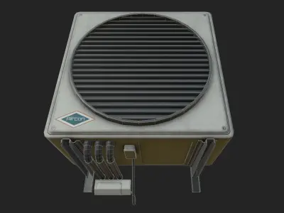 Air conditioner Low-poly 3D model