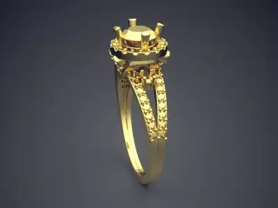 Luxury Ring Covered In Ornaments VJR56 1 3D print model