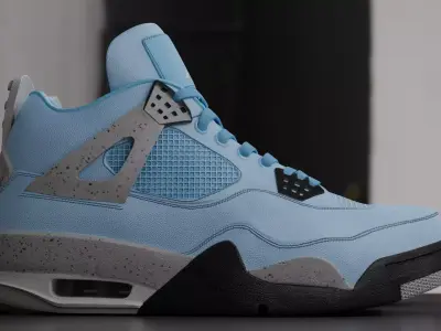 Nike Air Jordan 4- BLUE 3D model