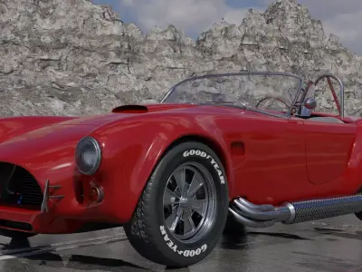 Car Shelby Cobra  Low-poly 3D model