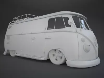 VW T1 Custom Bus 3D model