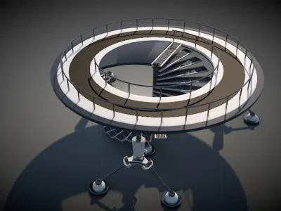 Sci Fi Observation Deck Free 3D model