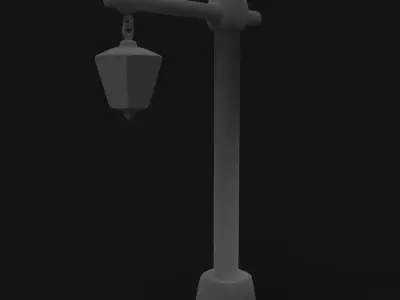 Outdoor Lamp Lantern Low-poly 3D model