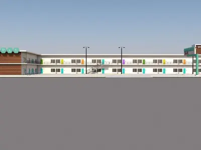 Mid Century Motel 3D model