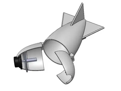 Fully printable Rocket for carp fishing 3D print model