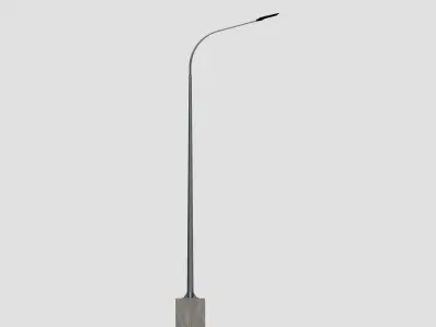 6MT LIGHTING POLE-SINGLE BENDING ARM 3D model