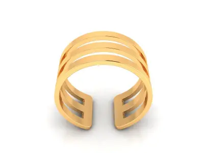 Ring M158 The luxury female abstract ring wedding 3D print model
