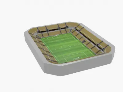 Football Stadium Low-poly 3D model 32