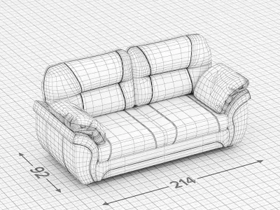 Sofa luxury 3D model purchase