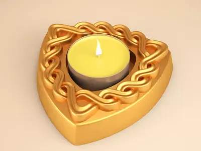 Tealight Holder Rope Effect Harmony V2 3D print model