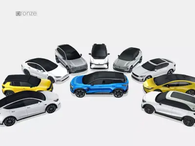 EV 10 car colection 2 3D Model Pack