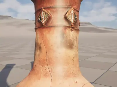 Rustic Clay Chimenea Fireplace Oven x2 Low-poly 3D model