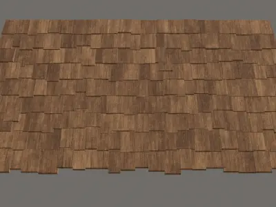 Roof - Old Wooden Lowpoly Gameready Low-poly 3D model