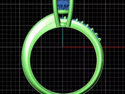 bypass engagement jewelry ring 3D print model