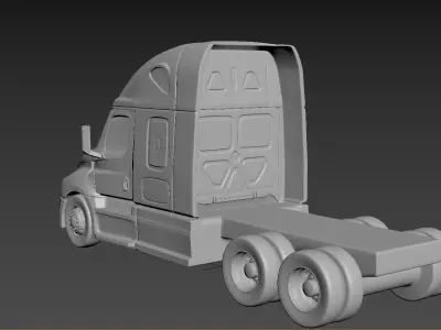 Freightliner Cascadia on a small scale 3D print model