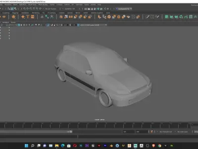 Toyota Starlet 1998 for 3D Print Model and High poly Model 3D print model