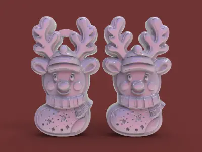 christmastree deersock decor  3D print model