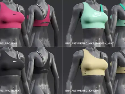 Nike Asymmetric Bra  3D model