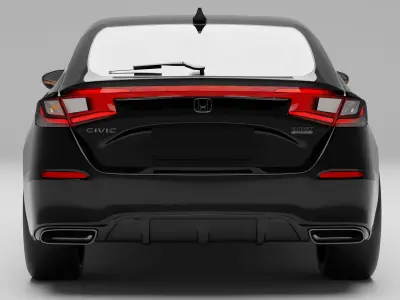 Honda Civic With Interior 3D model