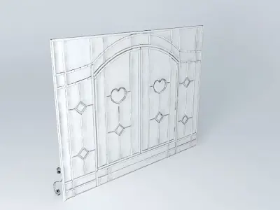 Fireplace-Screen wrought iron fireplace screen Free 3D model