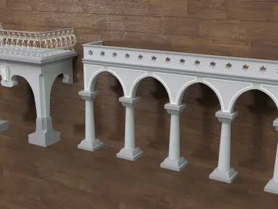 Building Facade Collection 7 - 88 pieces 3D model