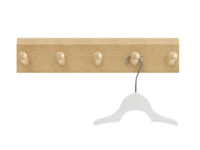 Wooden Wall Hanger 3D model