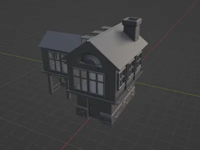 Cartoon Home Design Free low-poly 3D model