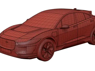 Electric SUV unbranded 3D model