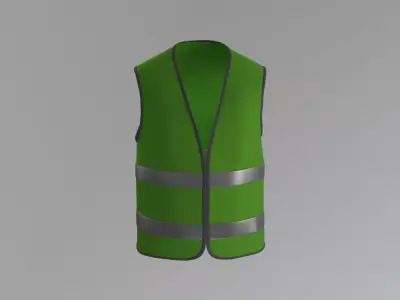 Worker Vest Low-poly 3D model