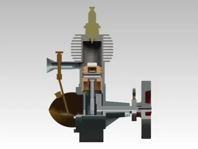 Model gas engine Free 3D model