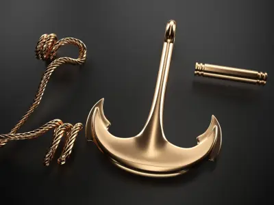 Anchor gold 3D model