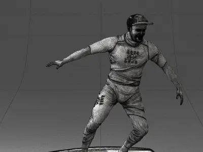 Man on a surfboard 0291 3D model