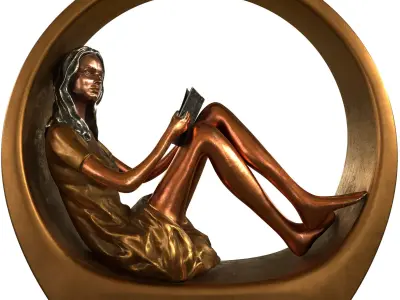 I am a woman sculpture 3D model