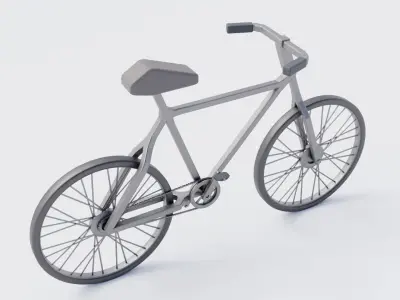 Bisycle simple BIKE Low-poly 3D model