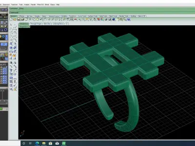 3d-model hashtag ring 3D print model